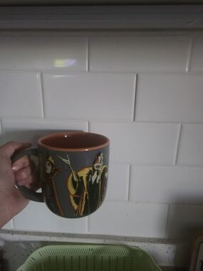 Disney Gray and Orange Villains Ceramic Mug